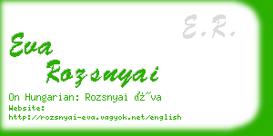 eva rozsnyai business card